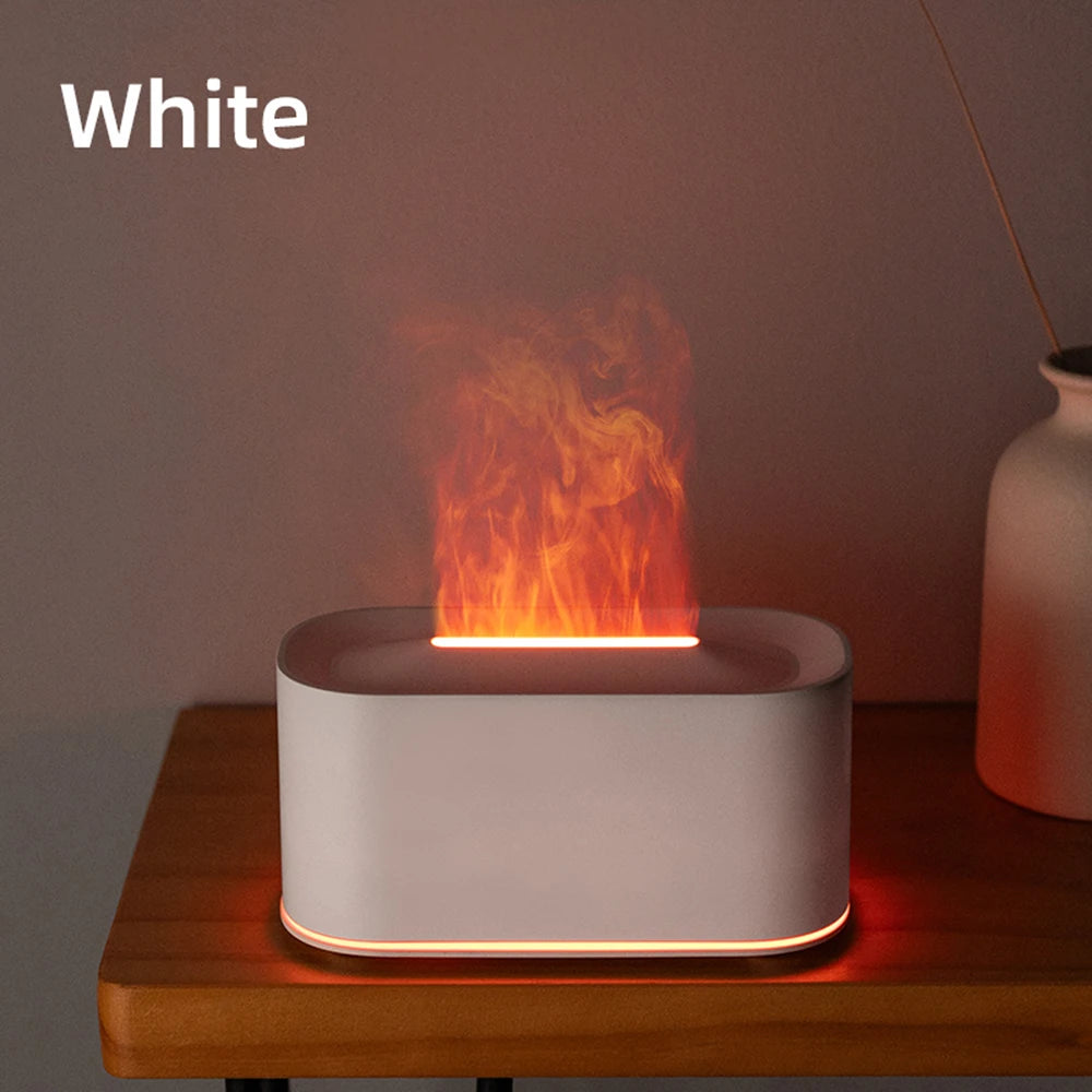 Essential Oil Diffuser,Flame Colorful Water Vapor Fire Humidifier for Aromatherapy Aroma Therapy Machine Room,Flame Diffuser